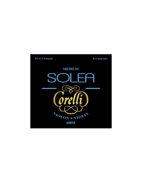 600M Solea Corelli Violin String Set, Medium Tension, loop end