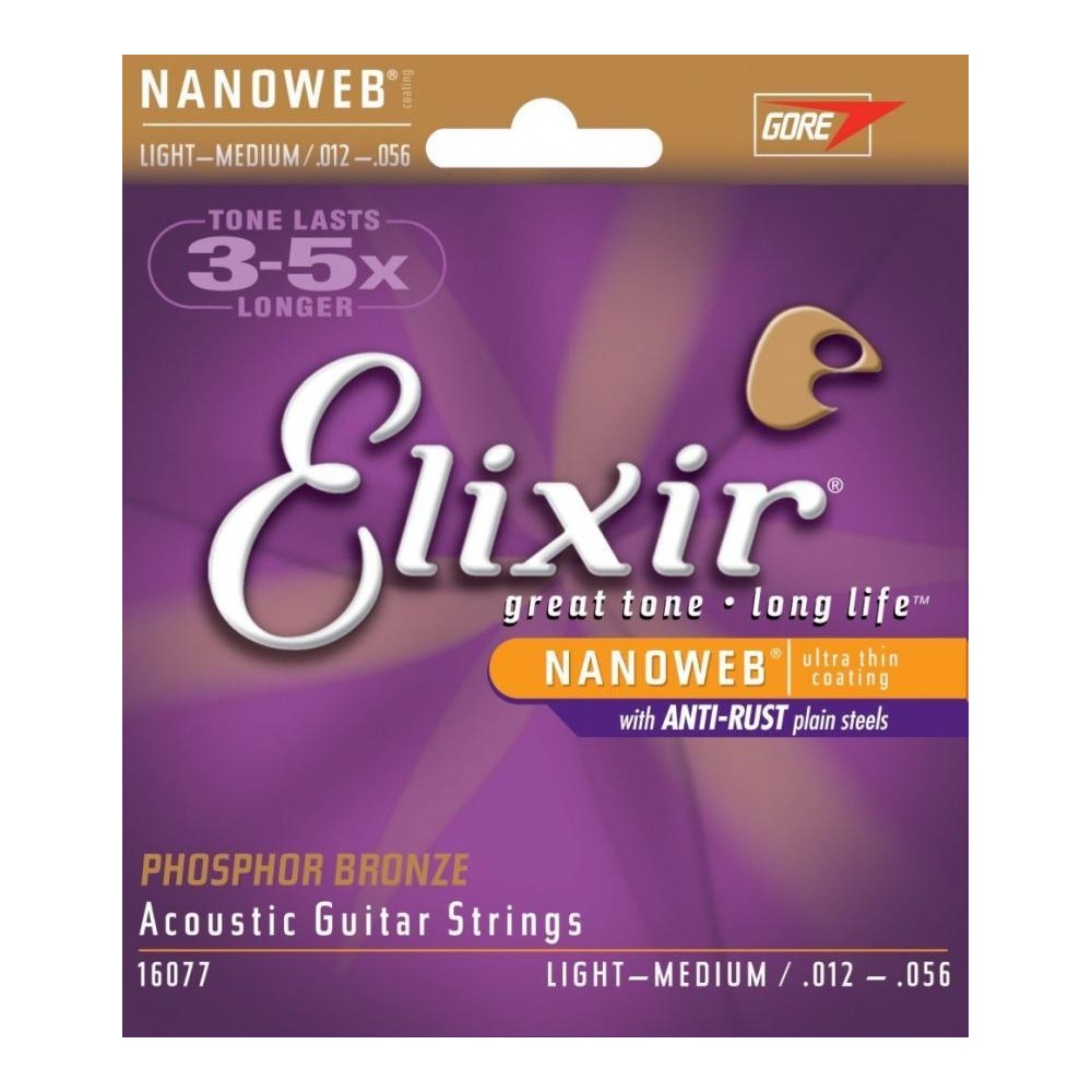 Elixir 16102 Nanoweb phosphor bronze...