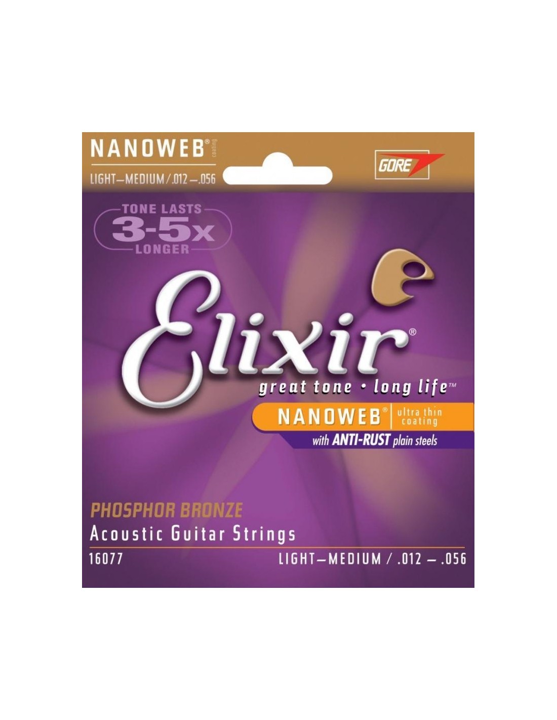 Elixir 16102 Nanoweb phosphor bronze medium 13 - 56