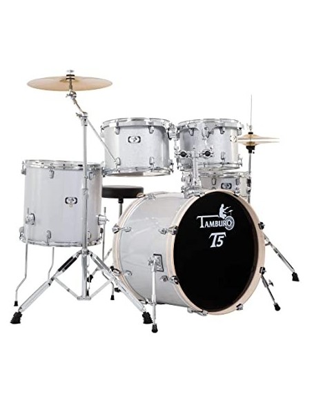 Tamburo T5 T5S22SLSK  Silver Sparkle batteria acustica completa