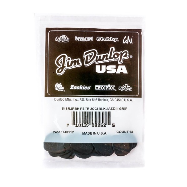 518RJPBK John Petrucci Primetone Jazz III Black, Bag/12