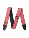 D6711 Sac à bandoulière Jacquard Paisley Rouge