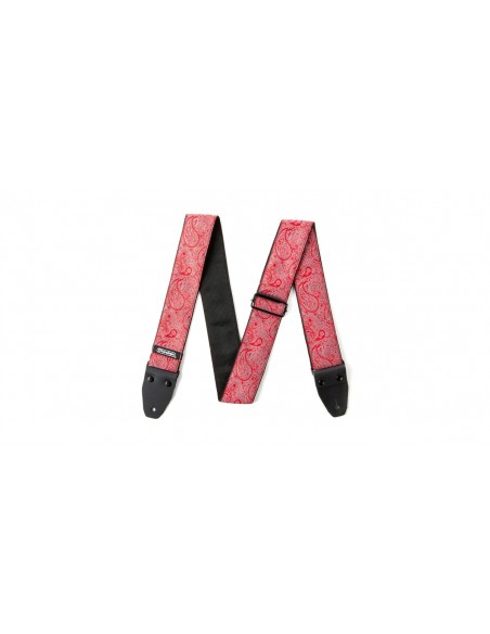 D6711 Tracolla Jacquard Paisley Red