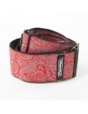 Bolso de hombro D6711 Jacquard Paisley rojo