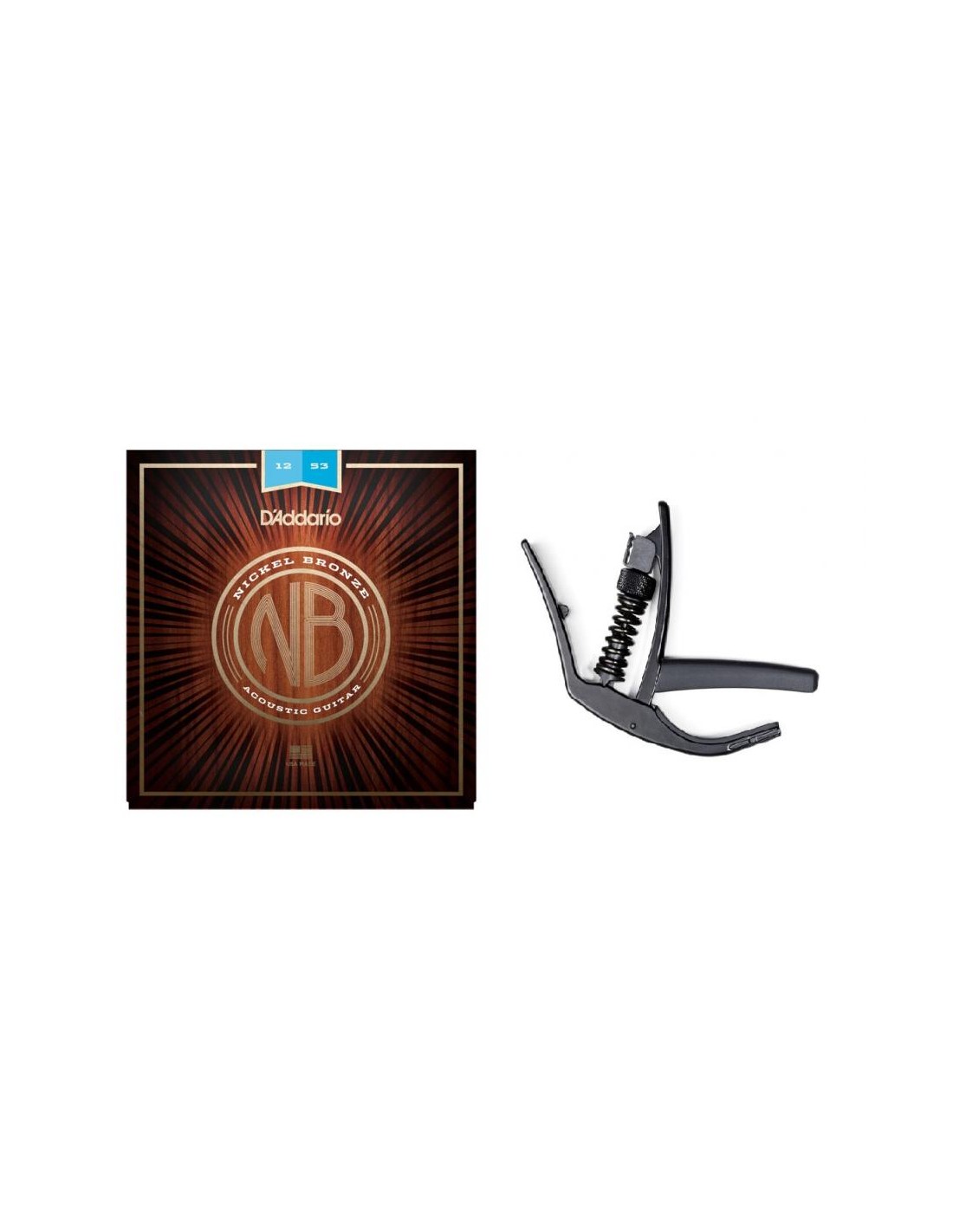 D'Addario NB1253 Light Muta 12-53 + Capotasto Artist