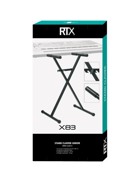 X83 Compact X-Stand for Junior Keyboard Single Frame Black
