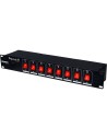 Regleta de enchufes para rack de 8 vías DISPATCH-8 con interruptores individuales