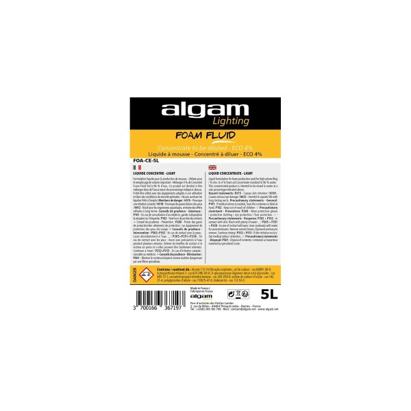 FOA-CE-5L Liquido Schiumogeno Concentrato ECO 4% 5L