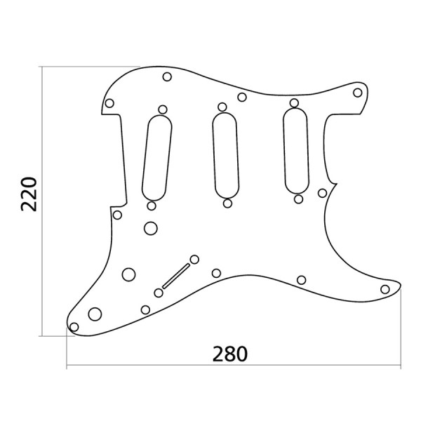Golpeador de carey estilo Stratocaster® de 3 capas EZ1100T