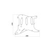 Pickguard 3 plis EZ1100T style Stratocaster® écaille de tortue