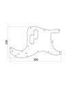Pickguard de style Precision Bass® EZ1106W blanc