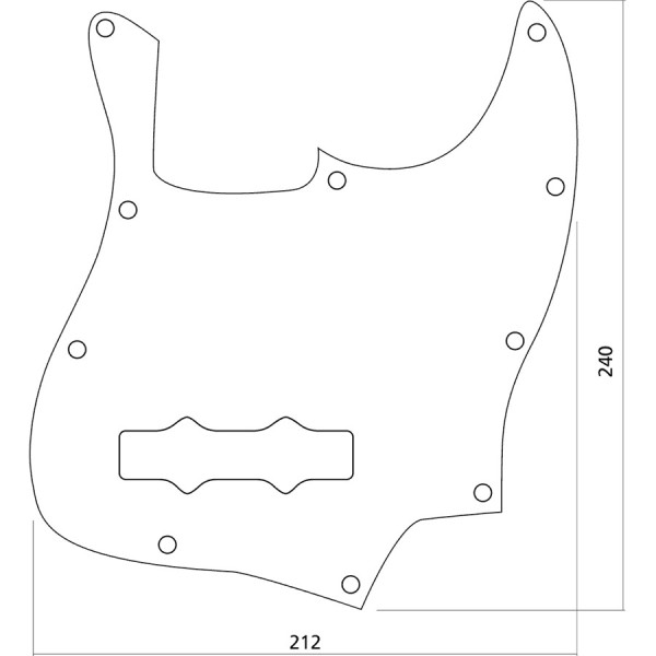 EZ2102B Battipenna 3 Strati Jazz Bass® Style Nero