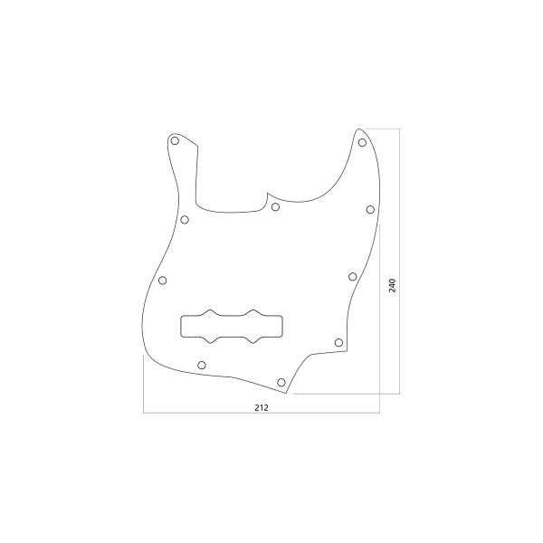 EZ2102B Battipenna 3 Strati Jazz Bass® Style Nero