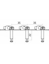 EZ1761N Mécaniques pour guitare acoustique 1+1 en laiton chromé 2 pièces