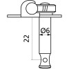 EZ17900N Akustikgitarren-Mechaniken 3+3 Chrom, 6 Stück