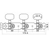EZ1778N Stimmmechanik für Konzertgitarre 1+1 Chrom Platin 2 Stk