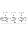 EZ1779G Stimmmechanik 1+1 für Konzertgitarre, Gold, 2 Stück
