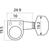 Clavijas de afinación para guitarra eléctrica cromadas EZ17802C, 6 unidades