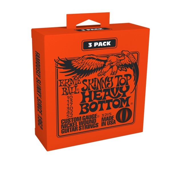3215 Nickel Wound Skinny Top Heavy Bottom Slinky 10-52 - Lot de 3