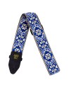 4165 Tracolla Tribal Blue Jacquard