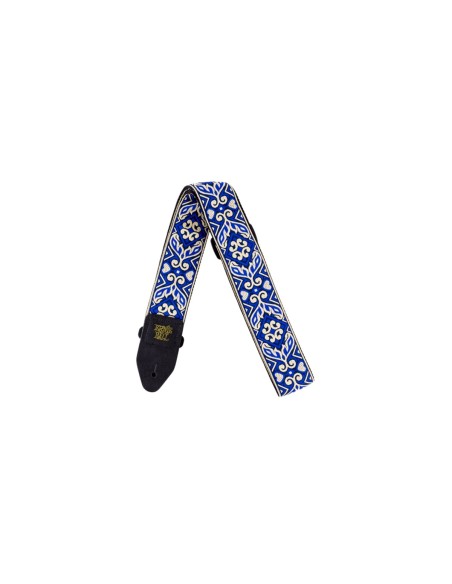 4165 Tracolla Tribal Blue Jacquard