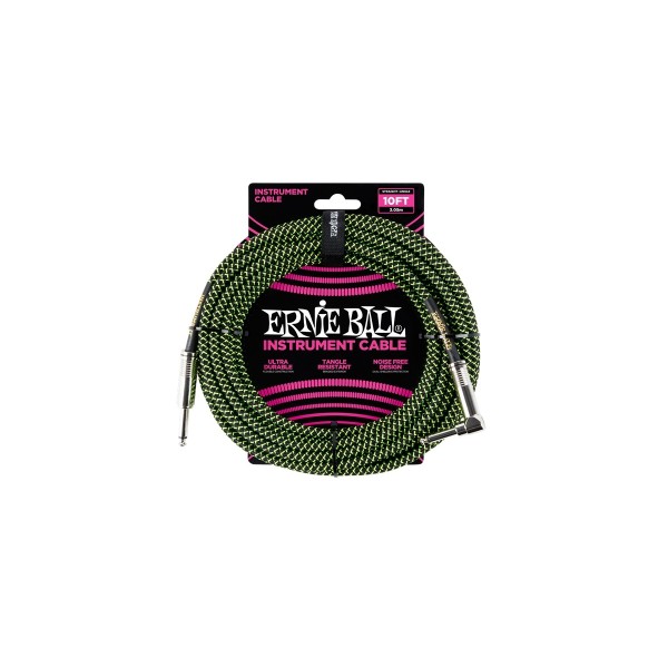 6077 Cavo Braided Black/Green 3,05 m