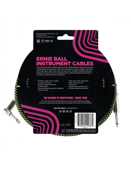 6082 Cavo Braided Black/Green 5,49 m