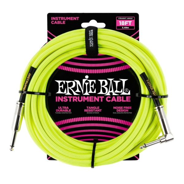 6085 Neon Yellow Braided Cable 5.49 m