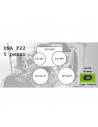 DNA F22 5 pezzi Acid Green - Black Hardware