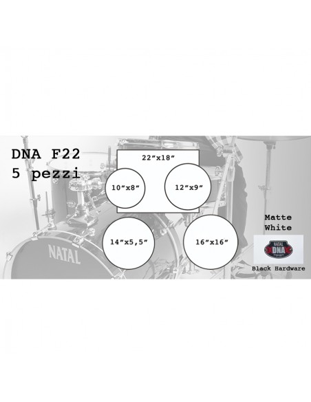 DNA F22 5-tlg. Mattweiß – Schwarze Hardware