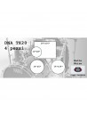 DNA TX20 4 piezas blanco mate - herrajes negros