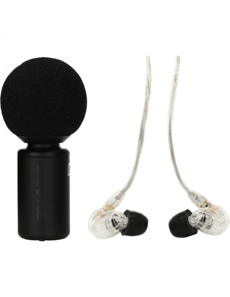 Kit de micrófono MV88 y auriculares SE215-CL MV88-215CL-BNDL