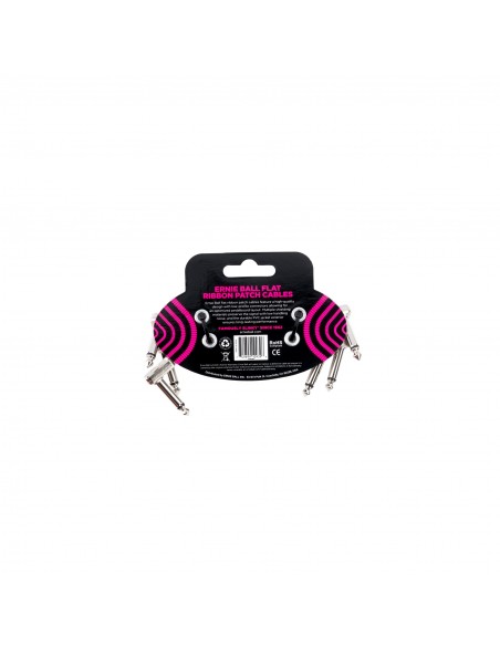 6384 Flat Ribbon Patch Cable White 7.62cm 3Pk
