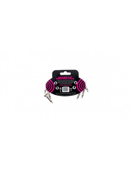 6384 Flat Ribbon Patch Cable White 7.62cm 3Pk
