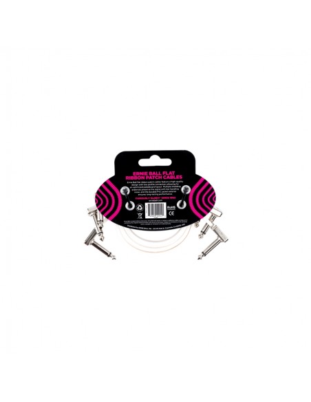 6386 Flat Ribbon Patch Cable White 30.48cm 3Pk