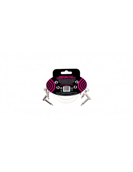 6386 Flat Ribbon Patch Cable White 30.48cm 3Pk