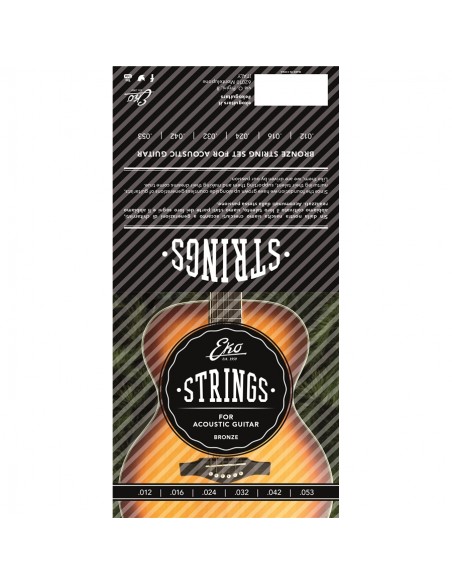 Akustikgitarrensaiten Bronze 12-53 Medium Satz/6
