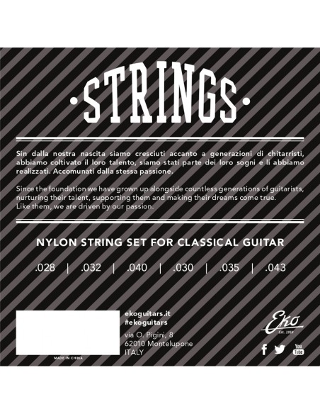 Corde Chitarra Classica 28-43 Medium Tension Set/6