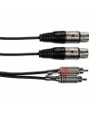 Cable de señal K10-3 2x RCA macho/2x XLR hembra 3 m