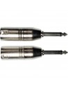 Adaptateur jack mono mâle/XLR mâle AD25 2 pièces