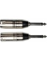 Adaptateur jack mono mâle/XLR mâle AD25 2 pièces