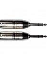AD27 TRS-Stecker/XLR-Stecker-Adapter, 2 Stück