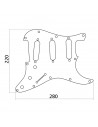 Pickguard EZ1100W 3 plis style Stratocaster® blanc