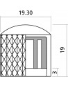 EZ1223B Einstellknöpfe aus schwarzem Metall, 2 Stück