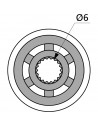 EZ1223B Einstellknöpfe aus schwarzem Metall, 2 Stück