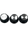 Boutons de réglage de style SG® EZ2215B noirs, 3 pièces