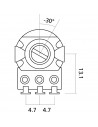 EZ1197B Linearpotentiometer Ton 250k