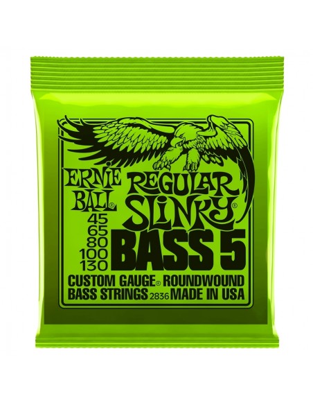 Ernie Ball 2836 Nickel Wound 5 corde Regular Slinky 45-130