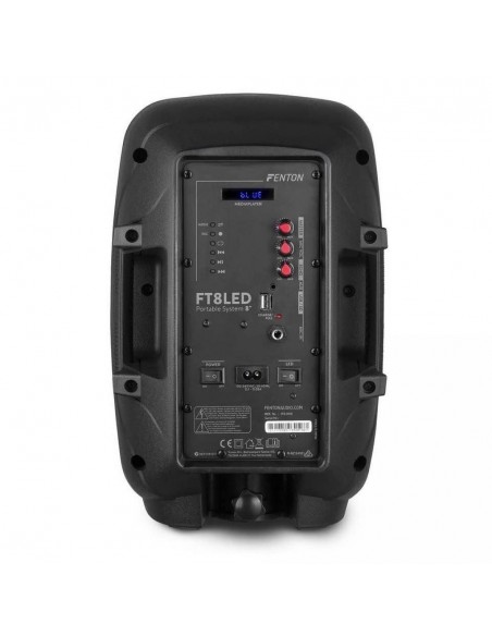 Fenton FT8LED Sistema Portatile con Radiomicrofono e Bluetooth