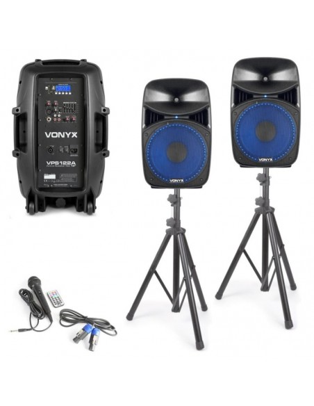 Vonyx Vps122a Actspeakset12" led & Stands